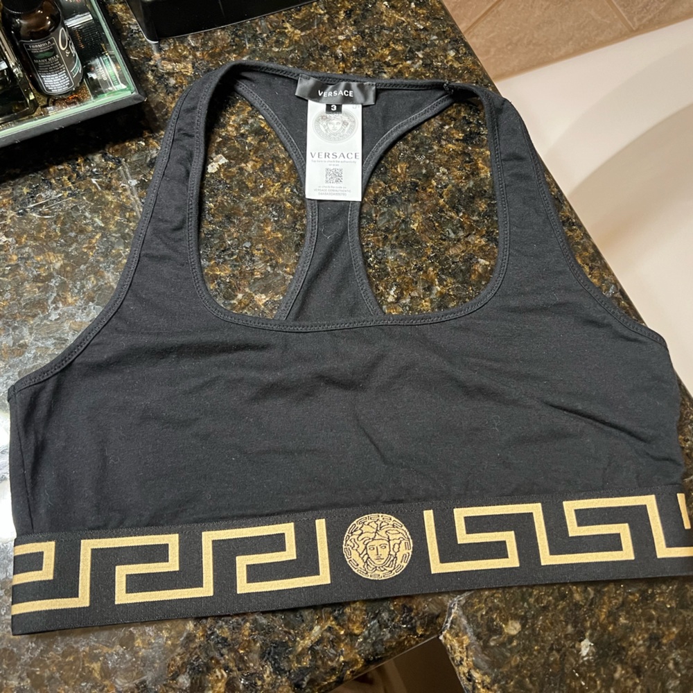 Versace sports bra or bathing suit top